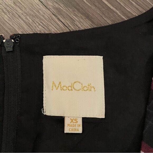 ModCloth floral plaid printed lace dress - Picture 8 of 10